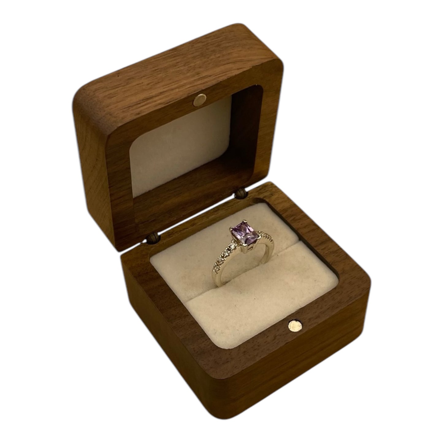 Anillo Chic Clásico Ametista Diamante