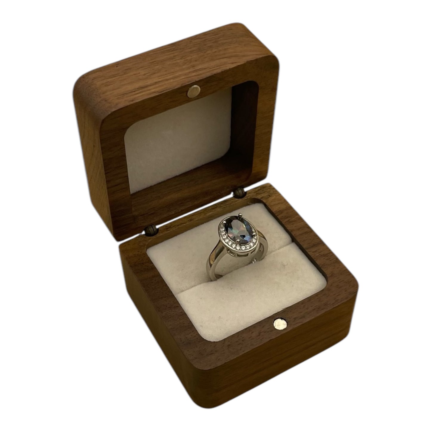 Anillo Clásico Topacio Místico