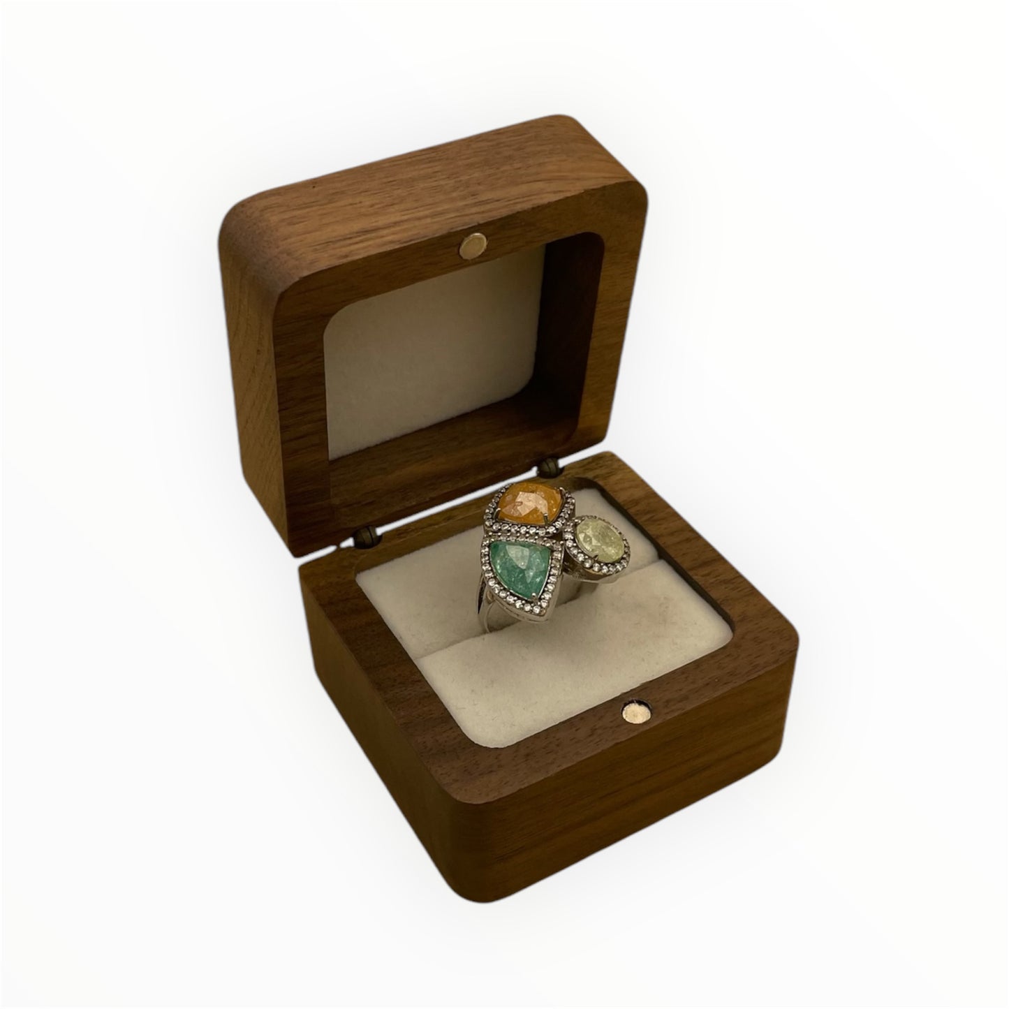 Anillo Trío de Cuarzos