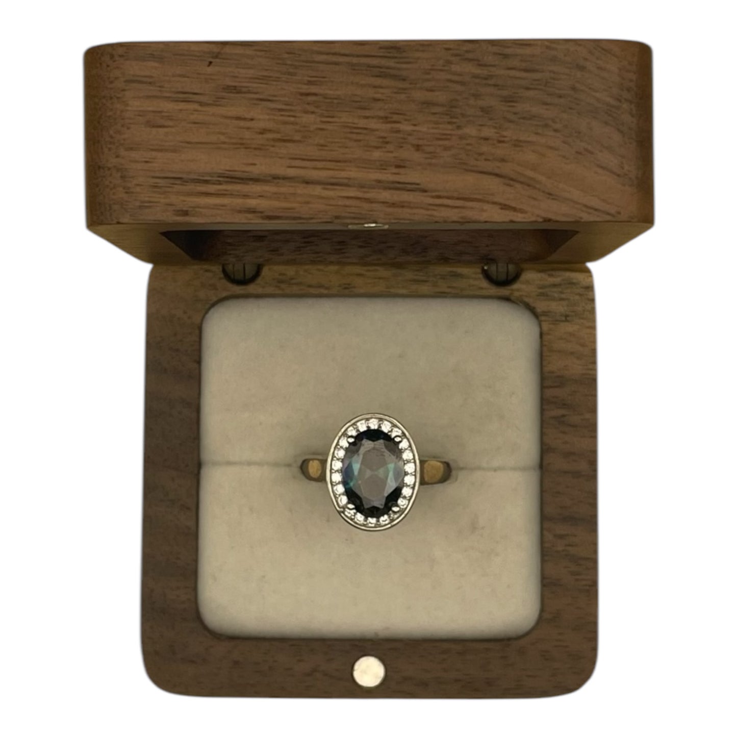Anillo Clásico Topacio Místico