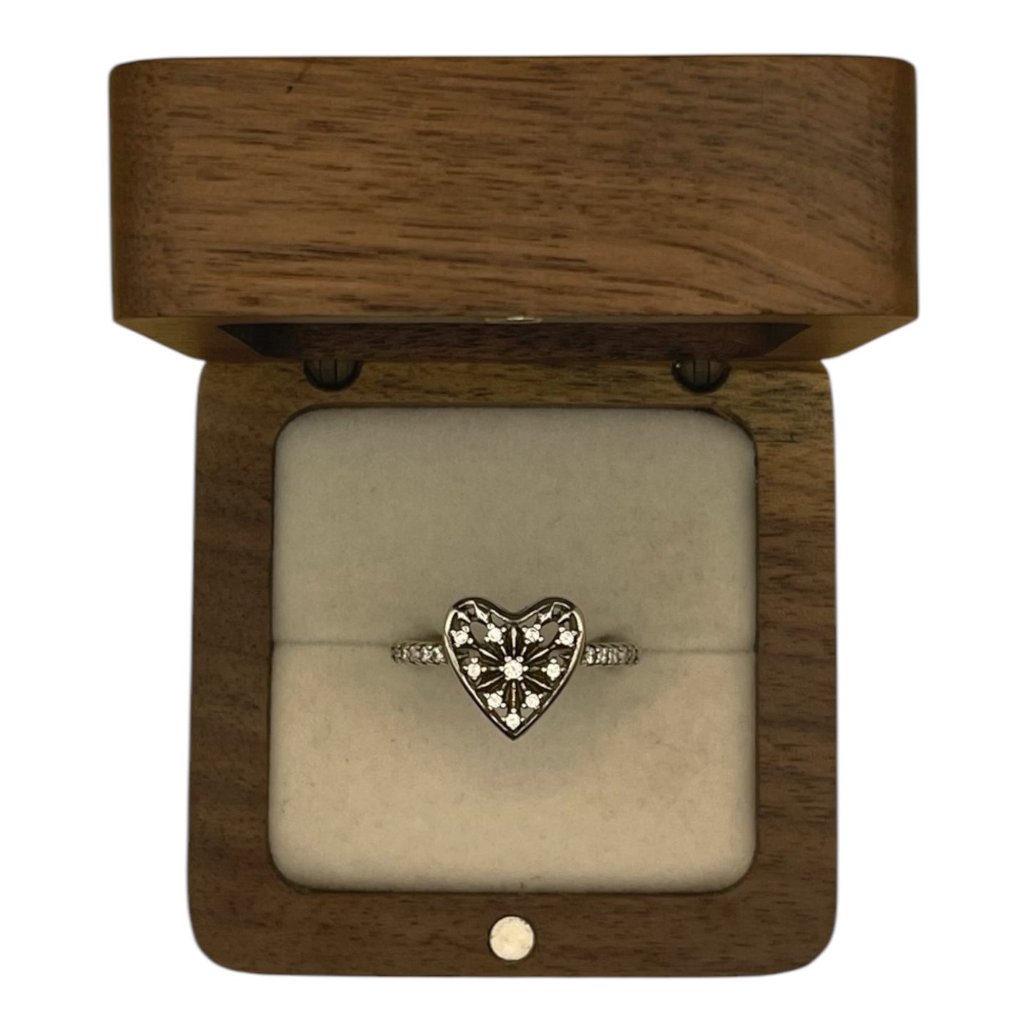 Anillo Corazón Brillante