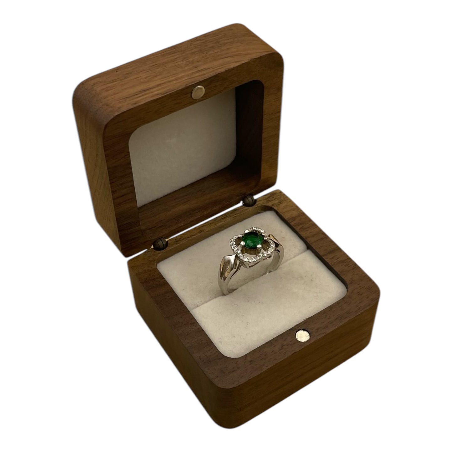 Anillo Art Deco Moderno Esmeralda