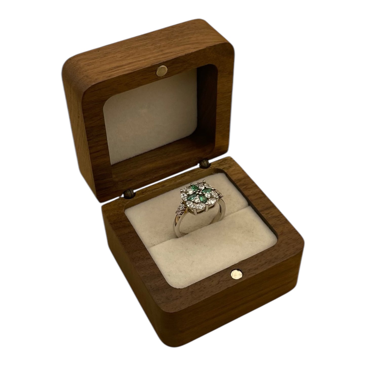 Anillo Esmeralda Moderna