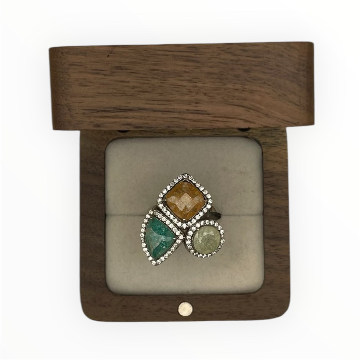 Anillo Trío de Cuarzos