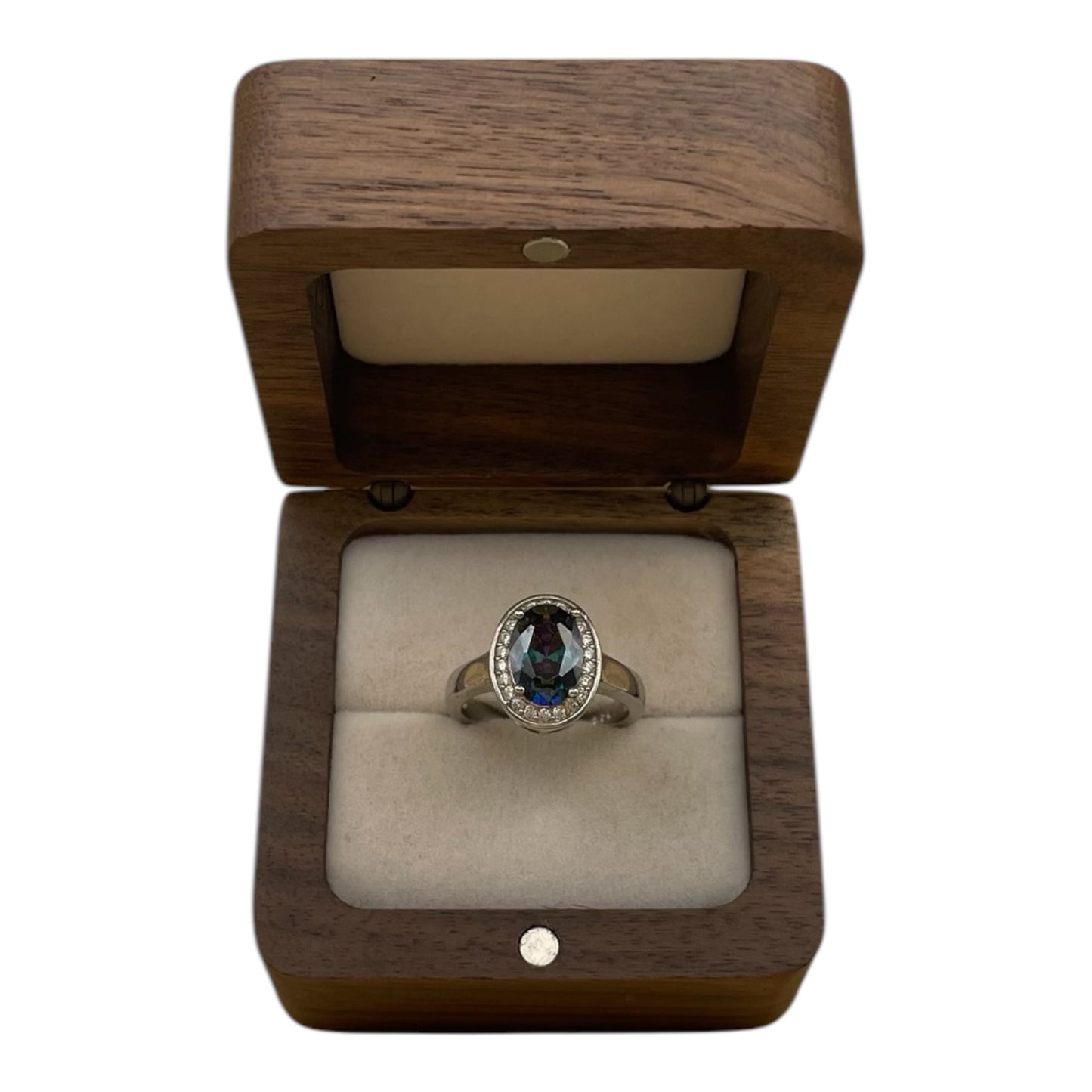 Anillo Clásico Topacio Místico