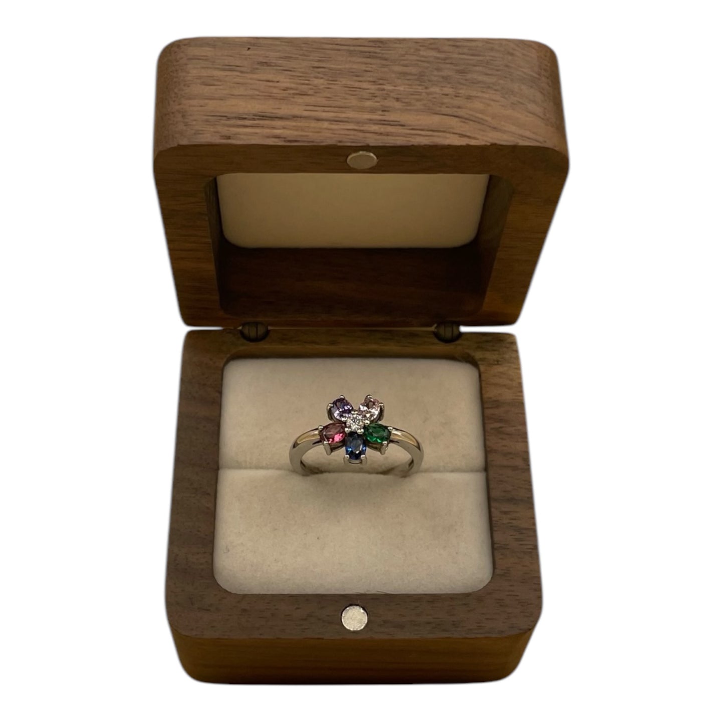 Anillo Flor Moderna