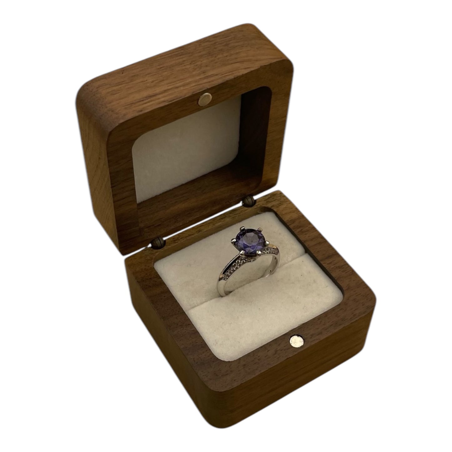 Anillo Art Deco Solitaire Ametista