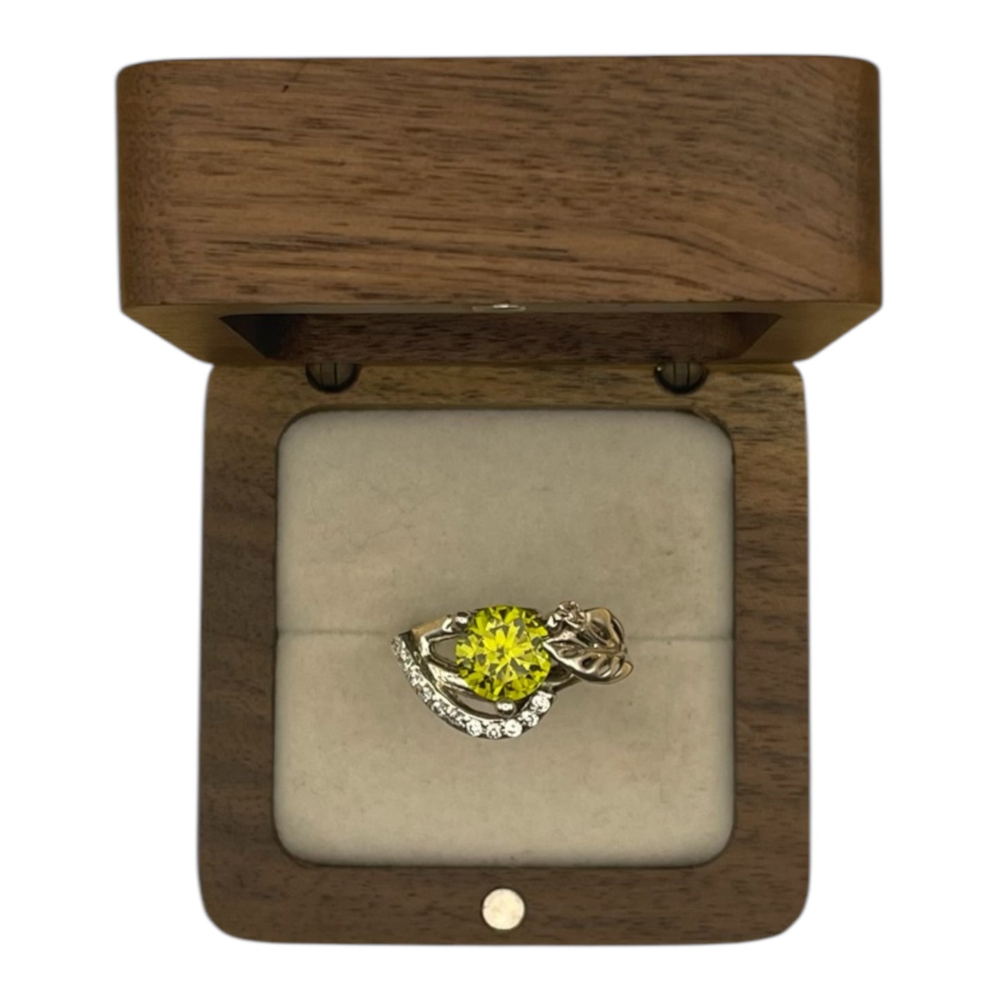 Anillo Las Flores Citrino