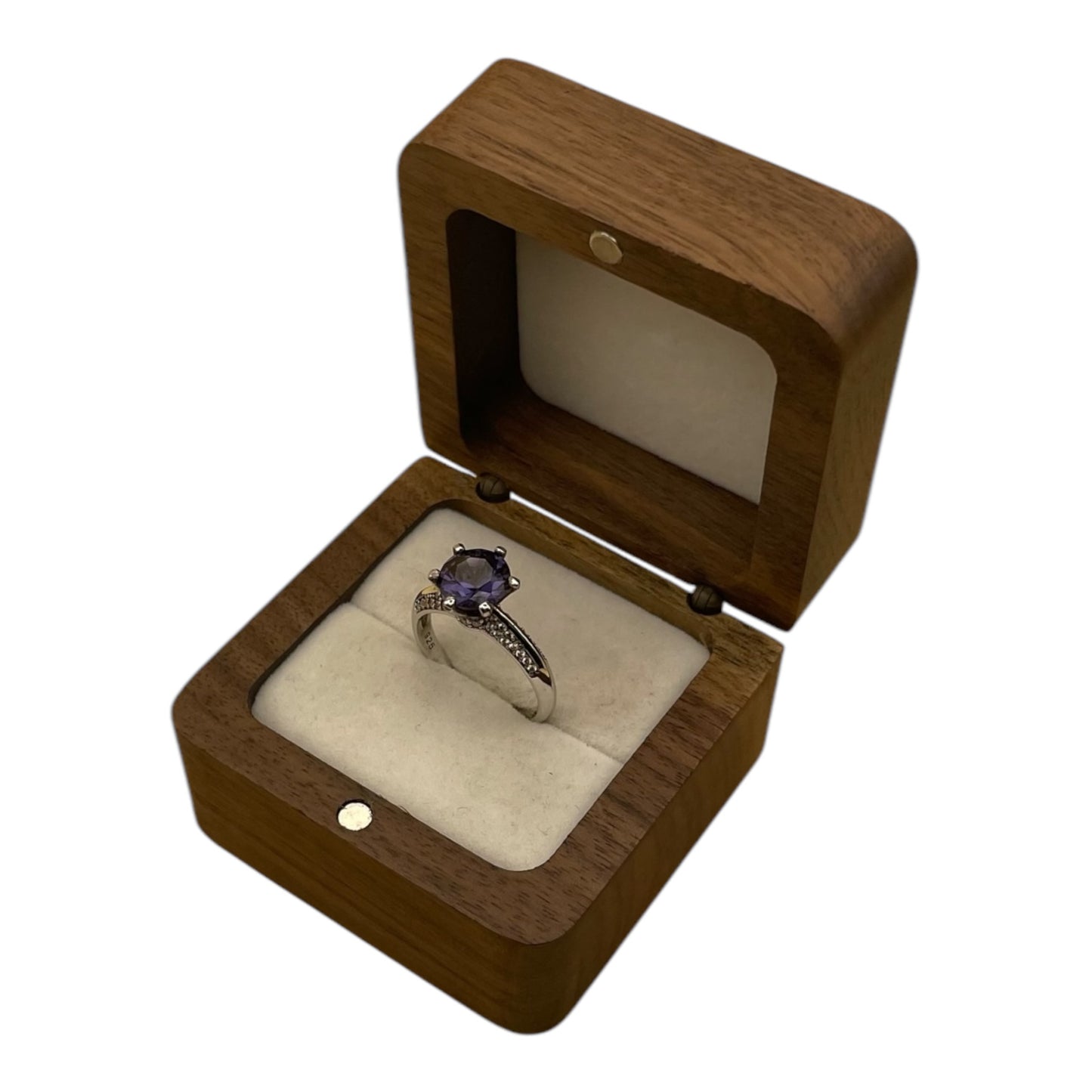 Anillo Art Deco Solitaire Ametista