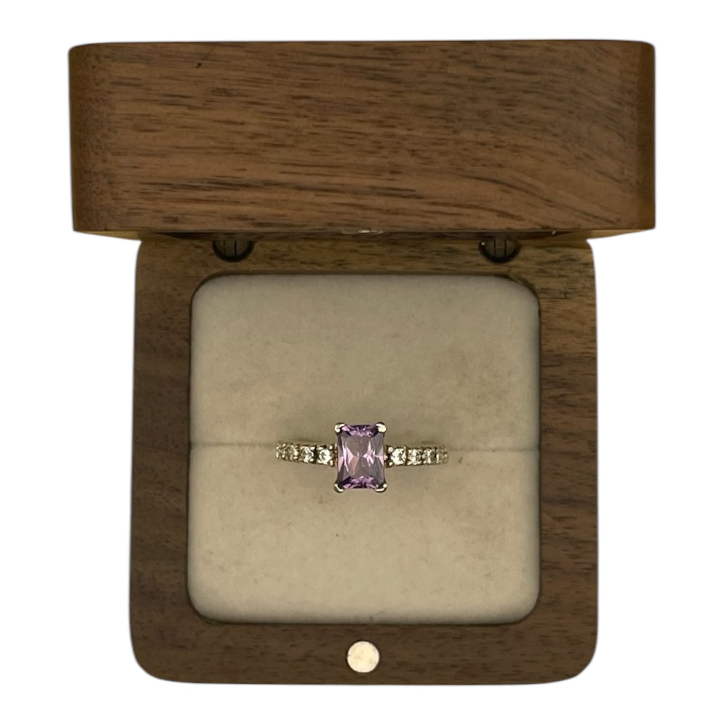 Anillo Chic Clásico Ametista Diamante