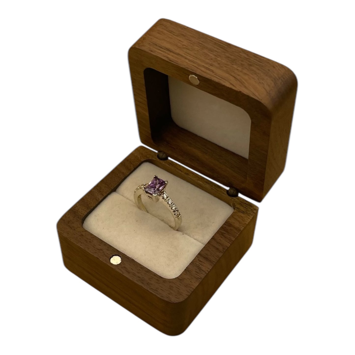 Anillo Chic Clásico Ametista Diamante