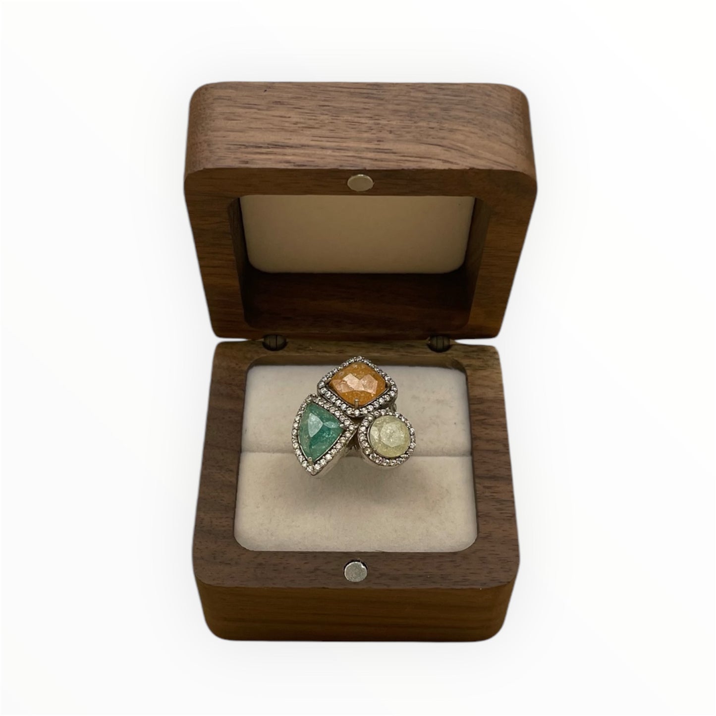 Anillo Trío de Cuarzos