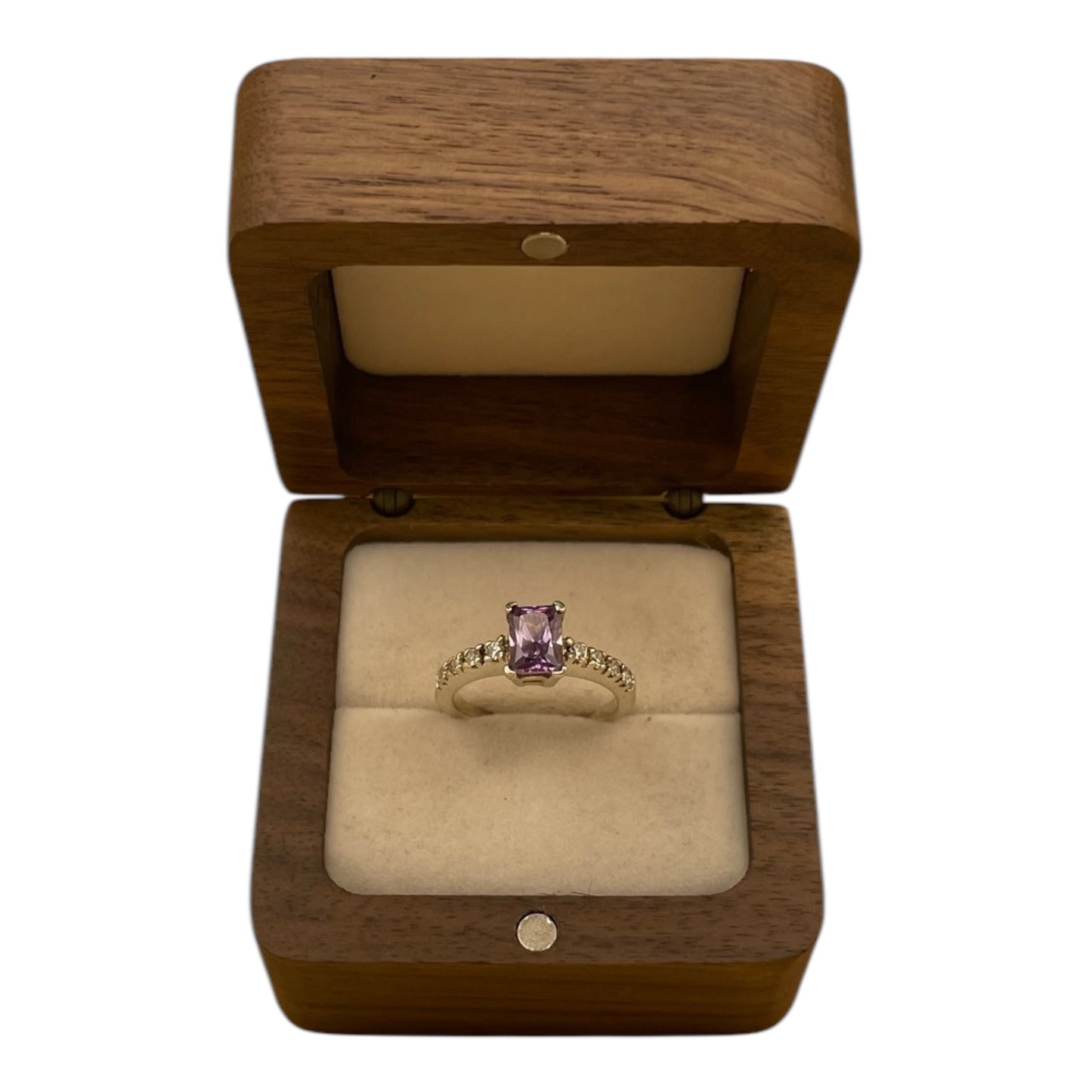 Anillo Chic Clásico Ametista Diamante