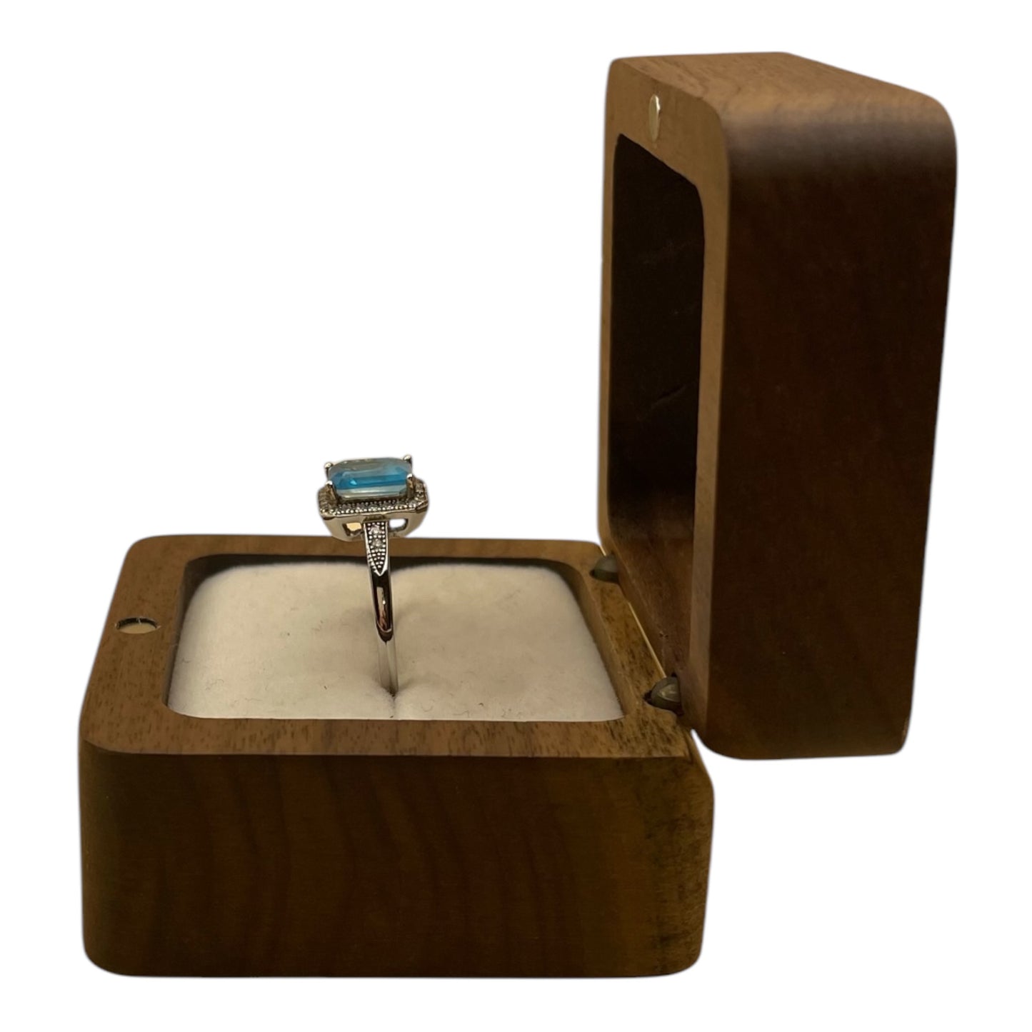 Anillo Elegancia Clásica Topacio Azul