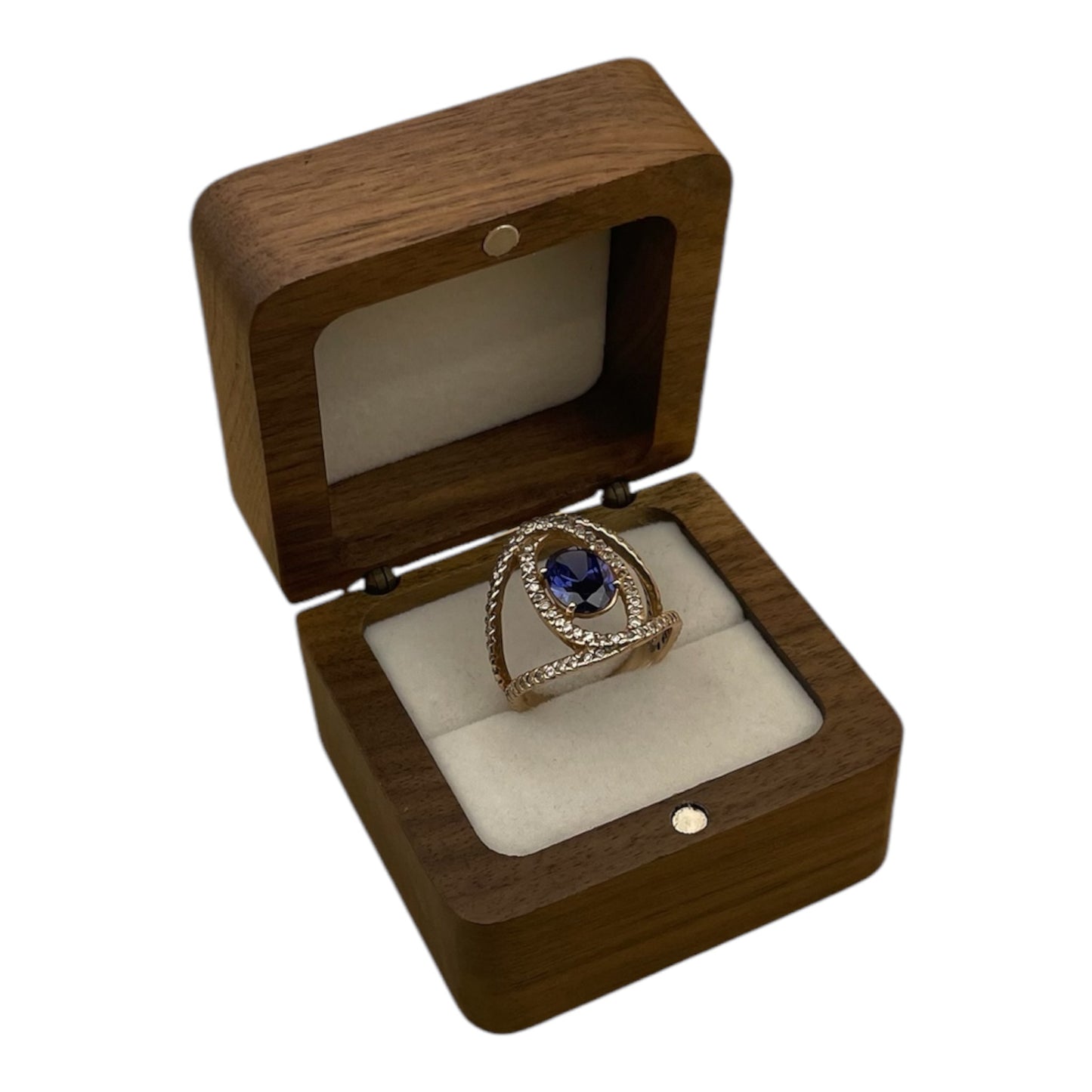Anillo exclusivo con tanzanita y diamantes blancos
