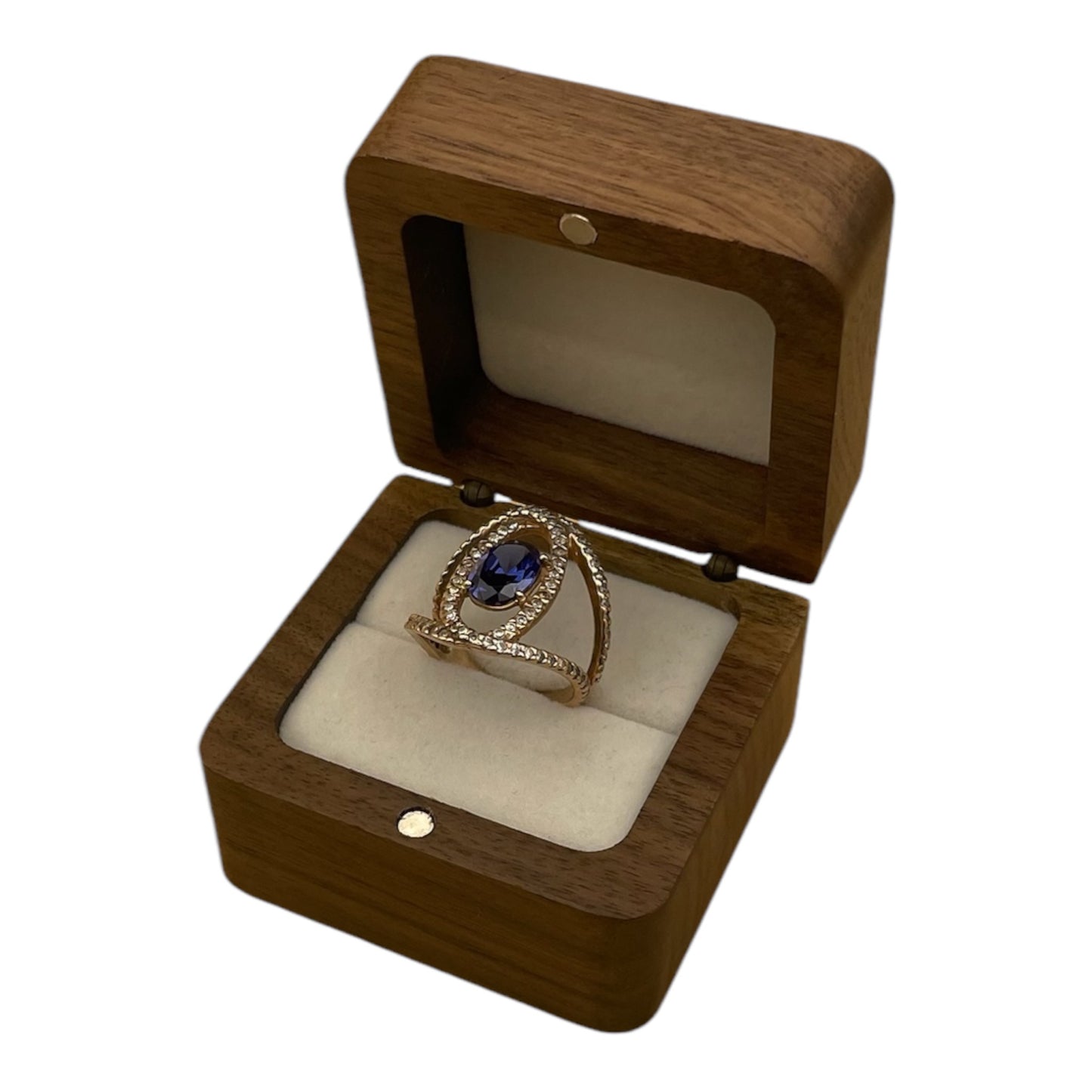 Anillo exclusivo con tanzanita y diamantes blancos