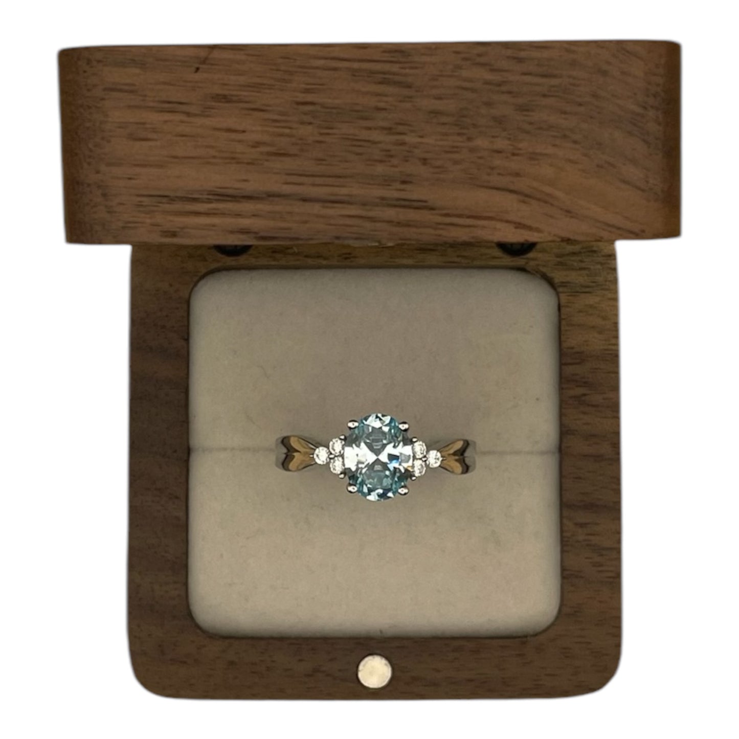 Aquamarina con diamantes