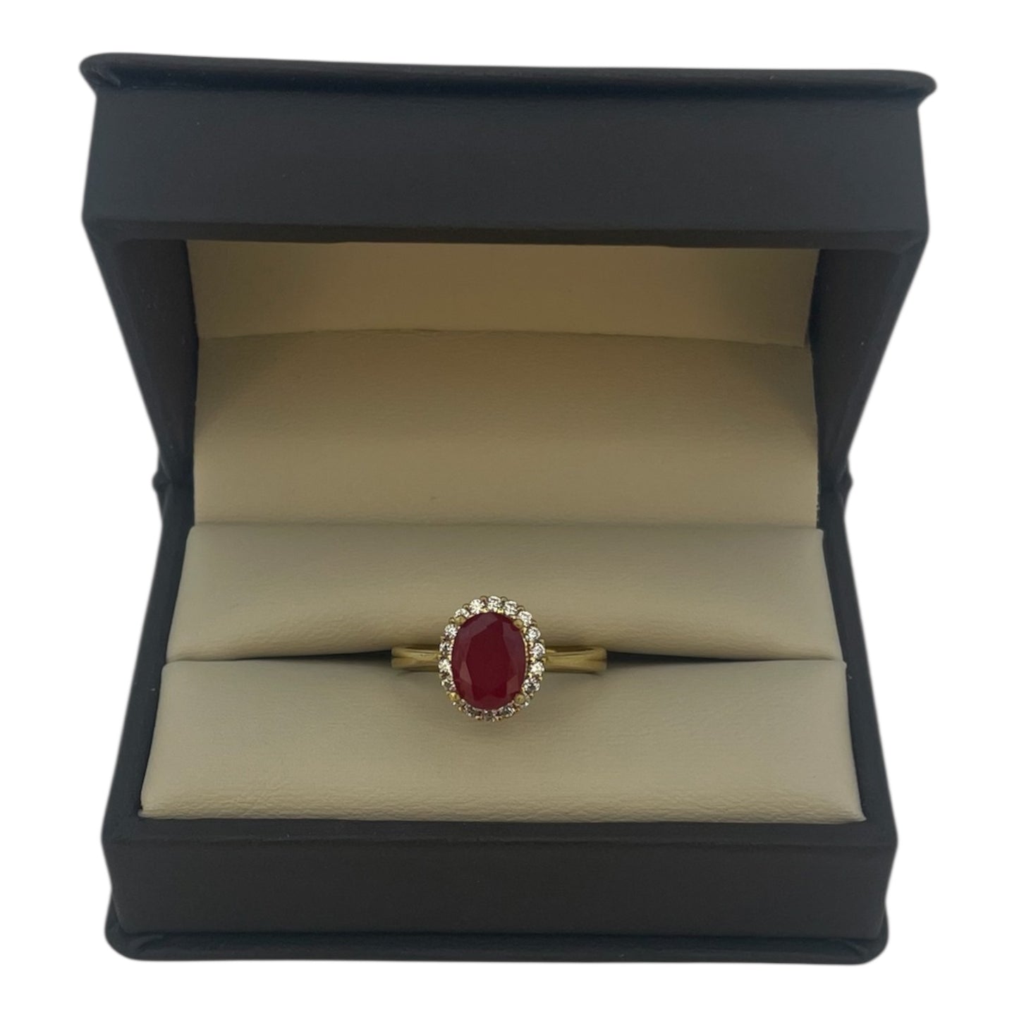 Entourage — Anillo con rubí natural y diamantes