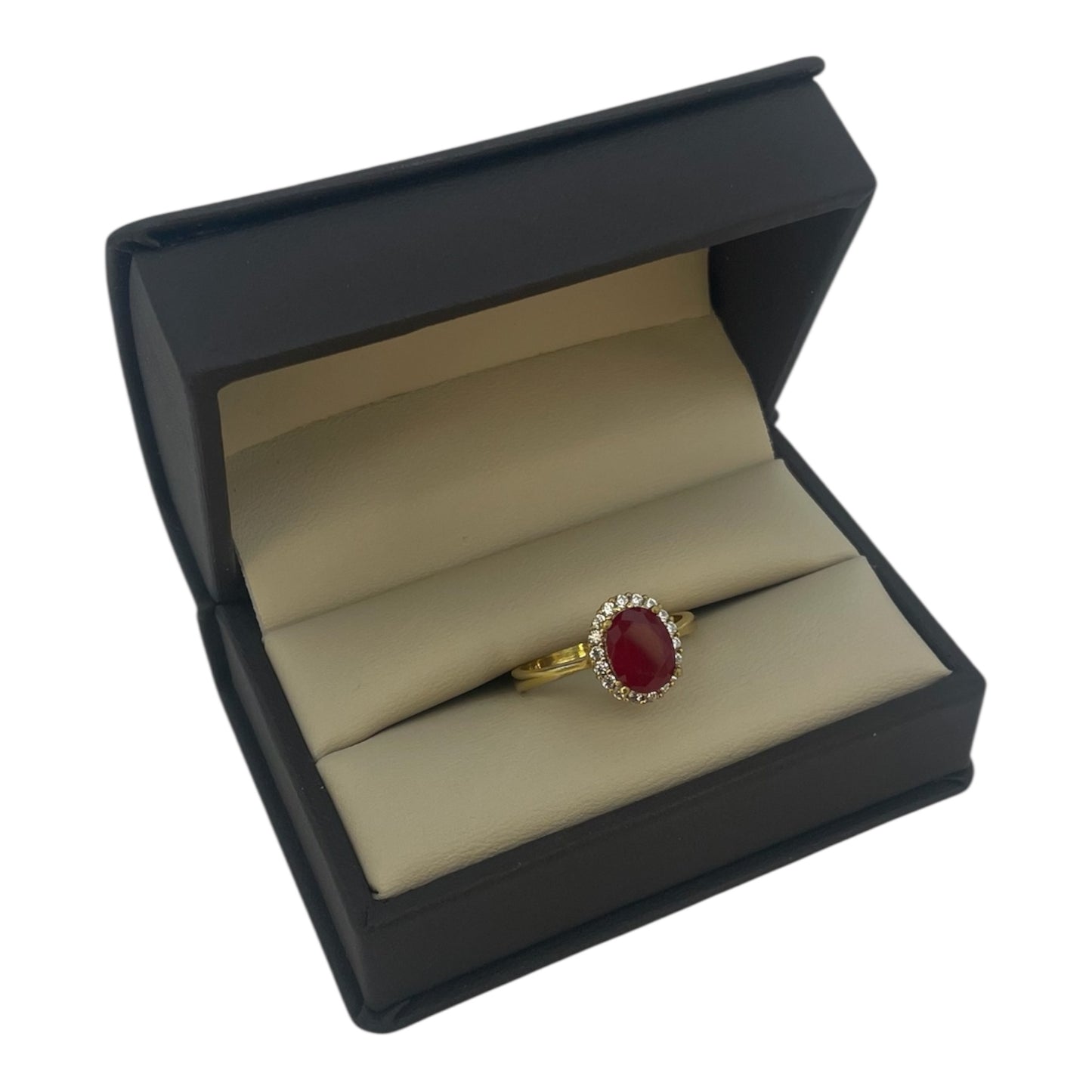 Entourage — Anillo con rubí natural y diamantes