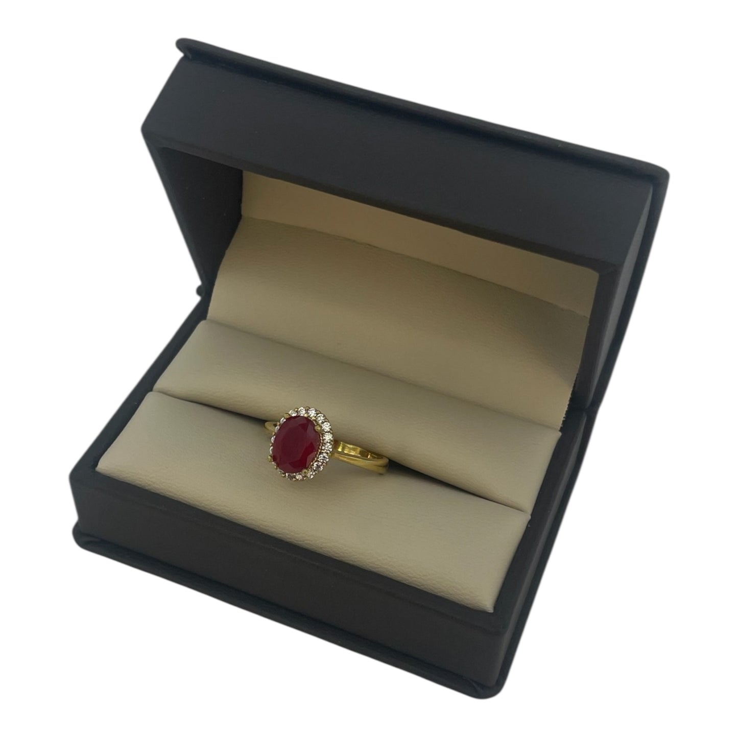 Entourage — Anillo con rubí natural y diamantes