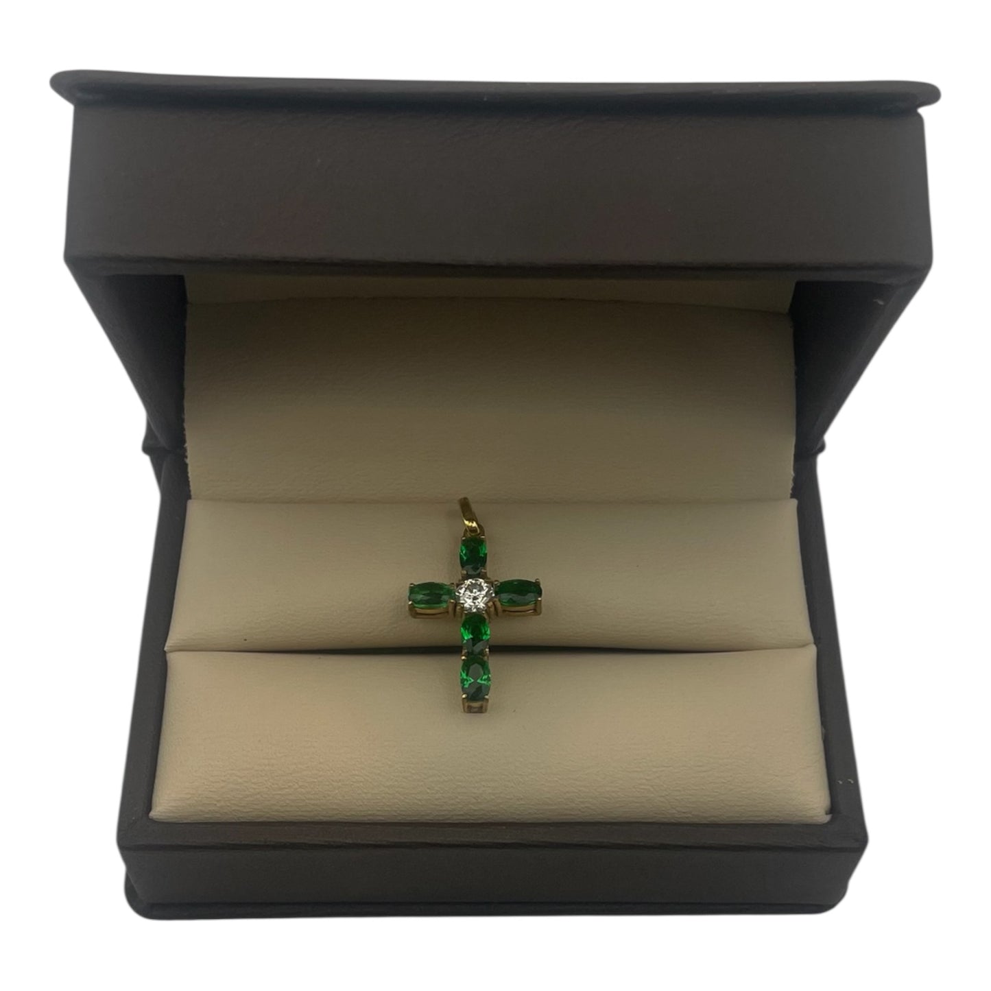 Cruz de Esperanza — Cruz con esmeraldas y diamante