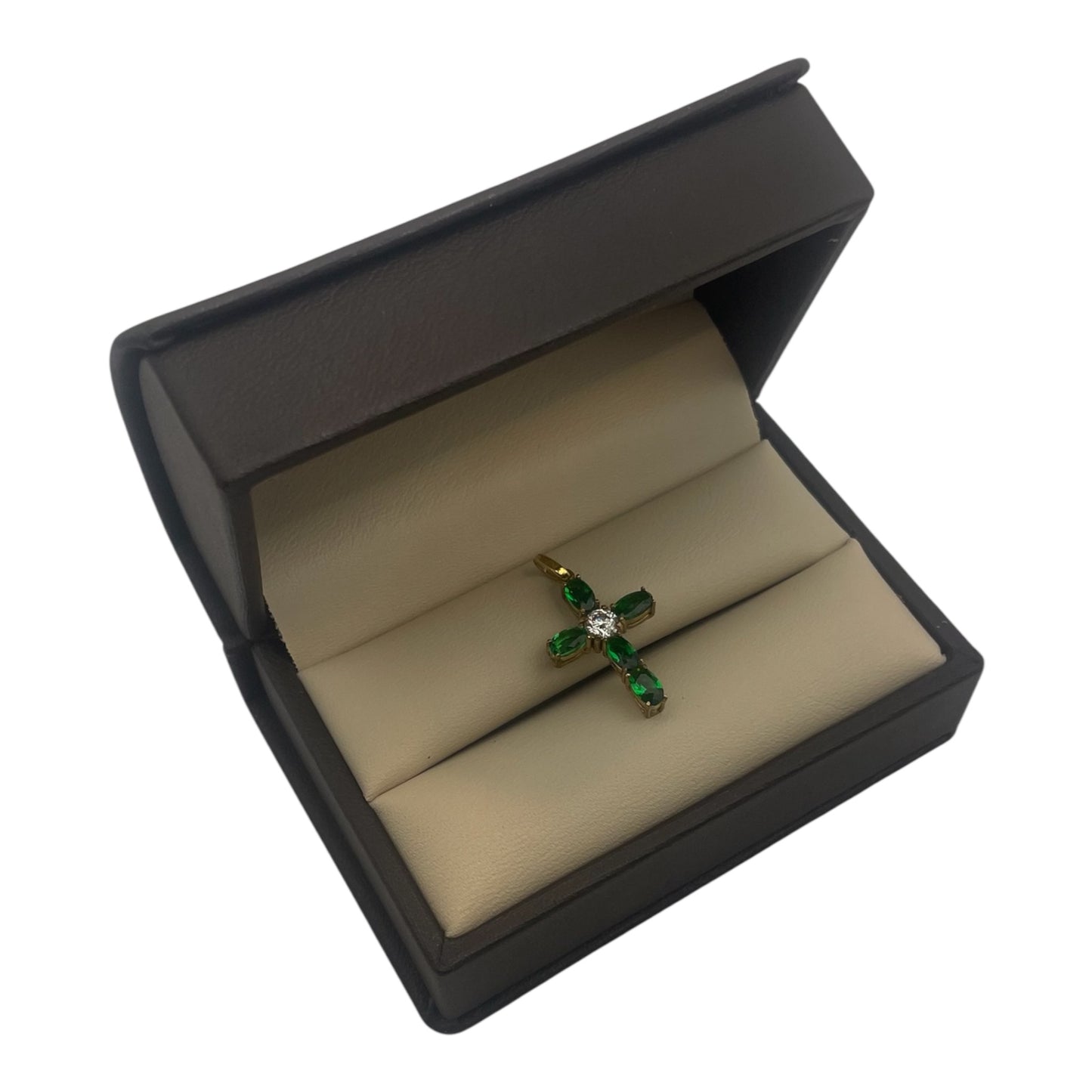 Cruz de Esperanza — Cruz con esmeraldas y diamante