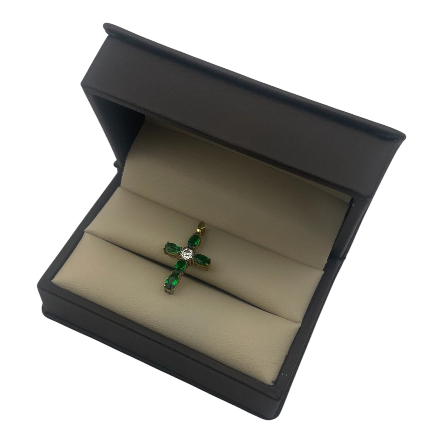 Cruz de Esperanza — Cruz con esmeraldas y diamante
