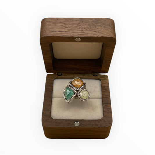 Anillo Trío de Cuarzos