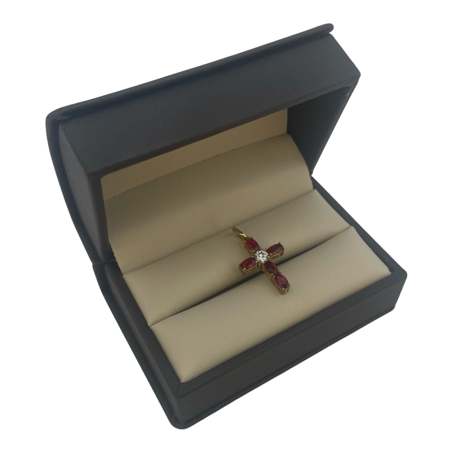 Cruz de Fuego — Cruz con rubíes y diamante